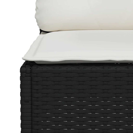 sofasæt til haven 7 dele med hynder polyrattan sort