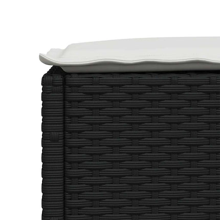 sofasæt til haven 6 dele med hynder polyrattan sort