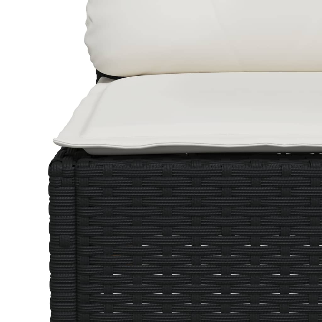 sofasæt til haven 8 dele med hynder polyrattan sort
