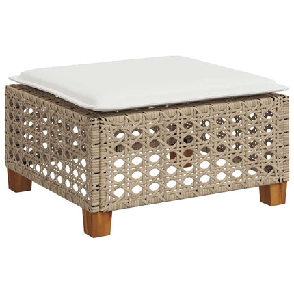 sofasæt til haven 9 dele med hynder polyrattan beige