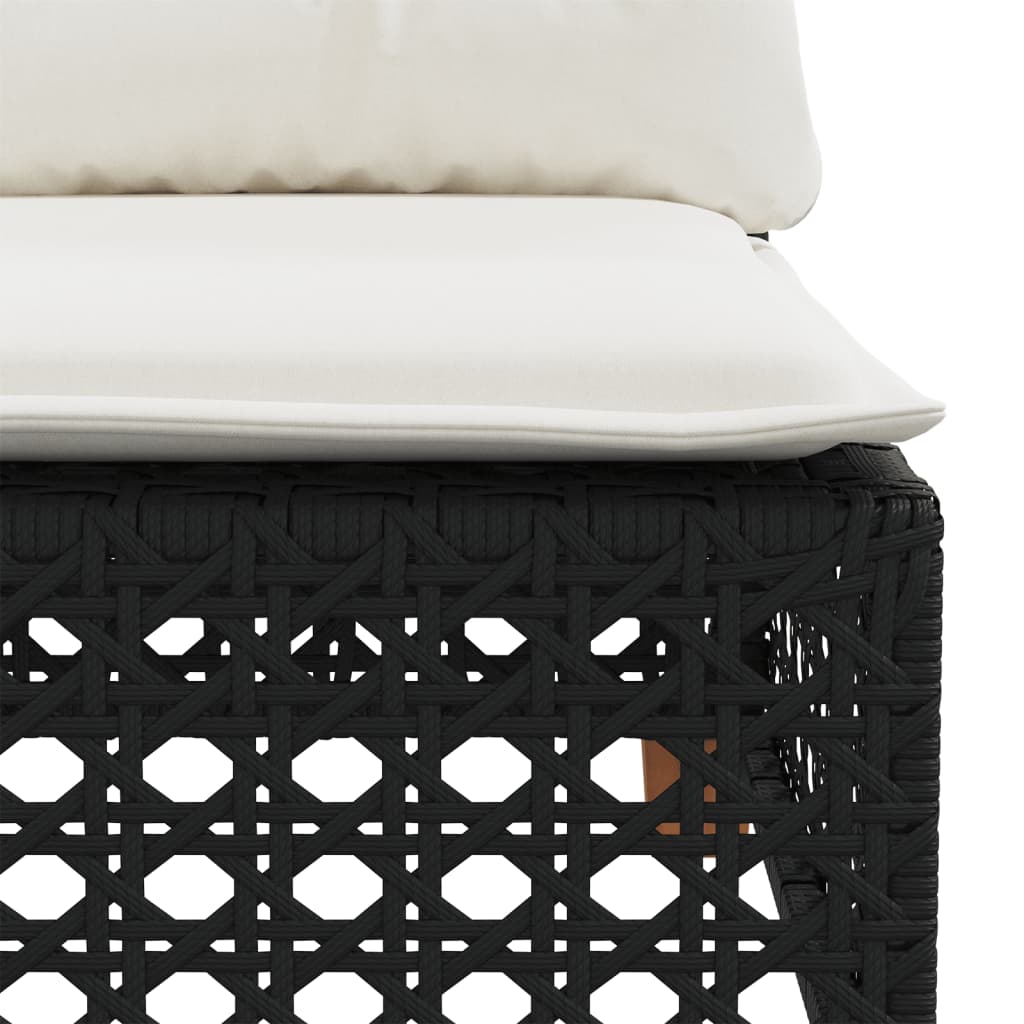 sofasæt til haven 9 dele med hynder polyrattan sort