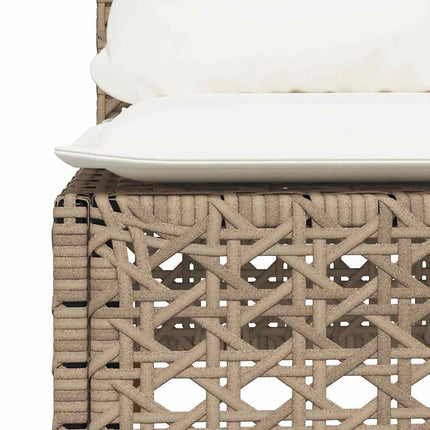 sofasæt til haven 9 dele med hynder polyrattan beige