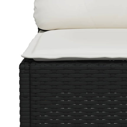sofasæt til haven 10 dele med hynder polyrattan sort