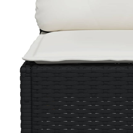 sofasæt til haven 10 dele med hynder polyrattan sort