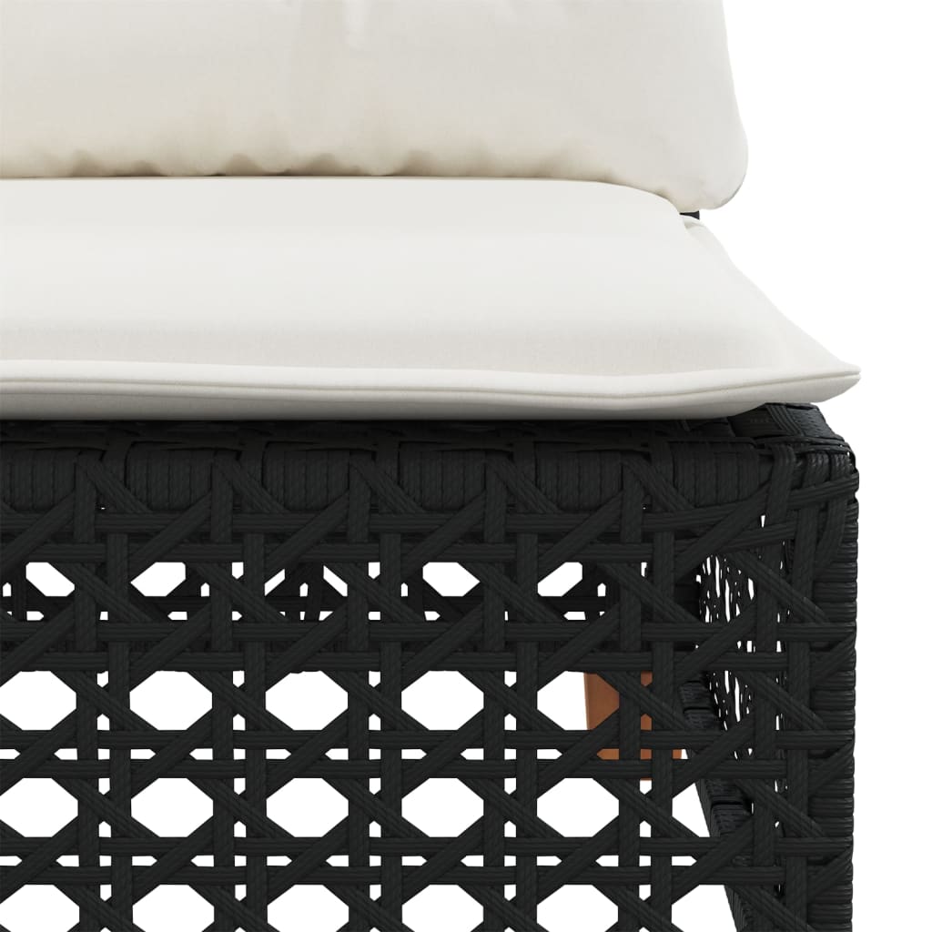 sofasæt til haven 10 dele med hynder polyrattan sort