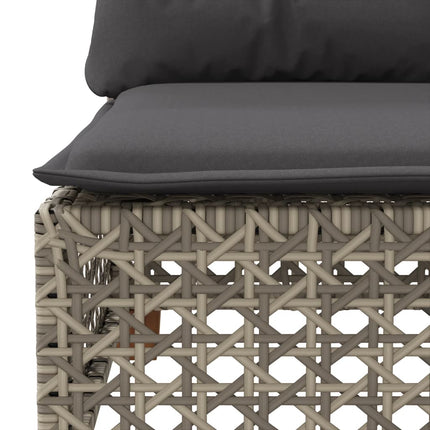 sofasæt til haven 10 dele med hynder polyrattan grå