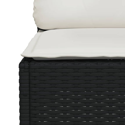 sofasæt til haven 11 dele med hynder polyrattan sort