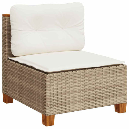 sofasæt til haven 11 dele med hynder polyrattan beige