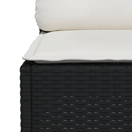 sofasæt til haven 11 dele med hynder polyrattan sort
