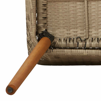 Have Spisebordssæt med pude 9 pcs Beige polyrattan