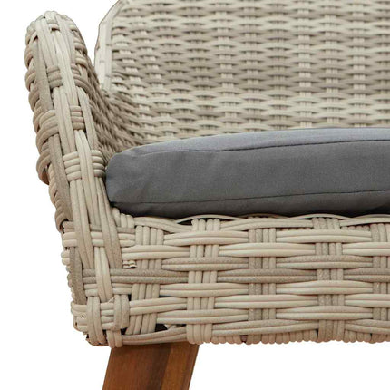 Have Spisebordssæt 9 pcs Lysegrå polyrattan