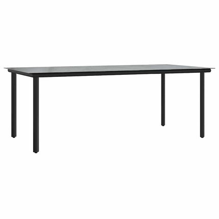 Have Spisebordssæt med pude 9 pcs Sort polyrattan