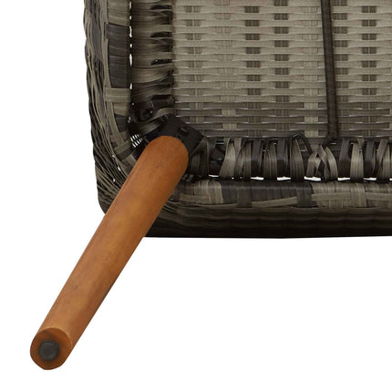 Have Spisebordssæt med pude 5 pcs Grå polyrattan