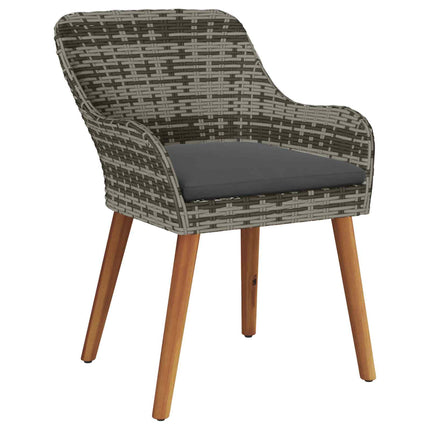 Have Spisebordssæt med pude 5 pcs Grå polyrattan