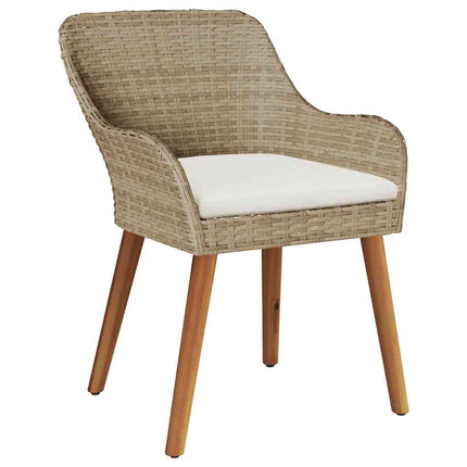 Have Spisebordssæt med pude 3 pcs Beige polyrattan