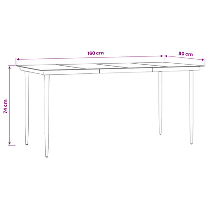 Have Spisebordssæt med pude 7 pcs Lysegrå polyrattan