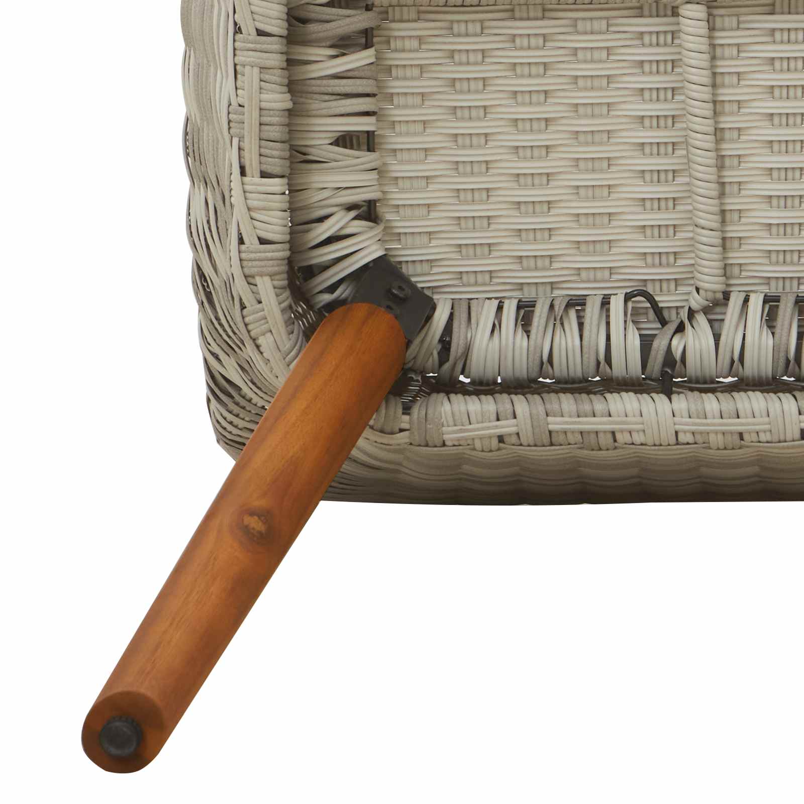 Have Spisebordssæt med pude 5 pcs Lysegrå polyrattan