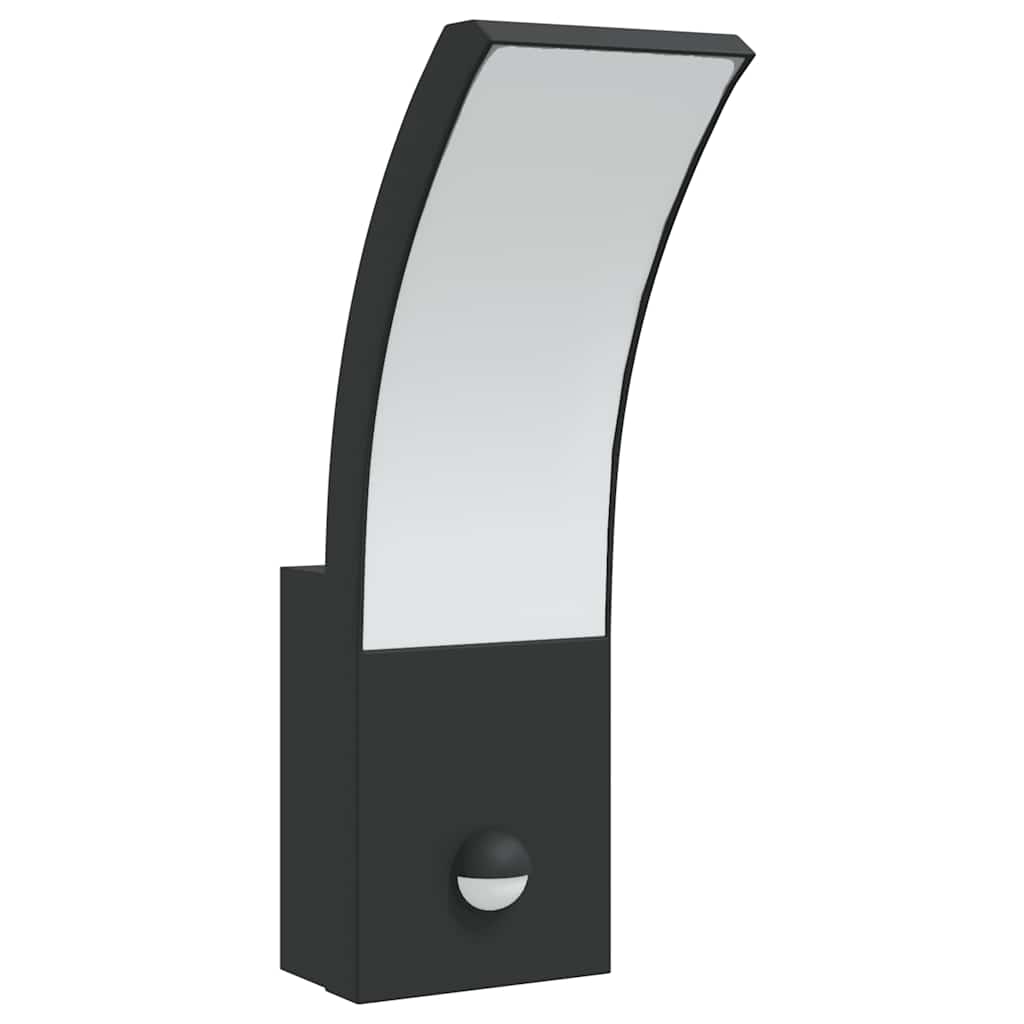 udendørs LED-væglamper 2 stk. sensorer trykstøbt aluminium sort