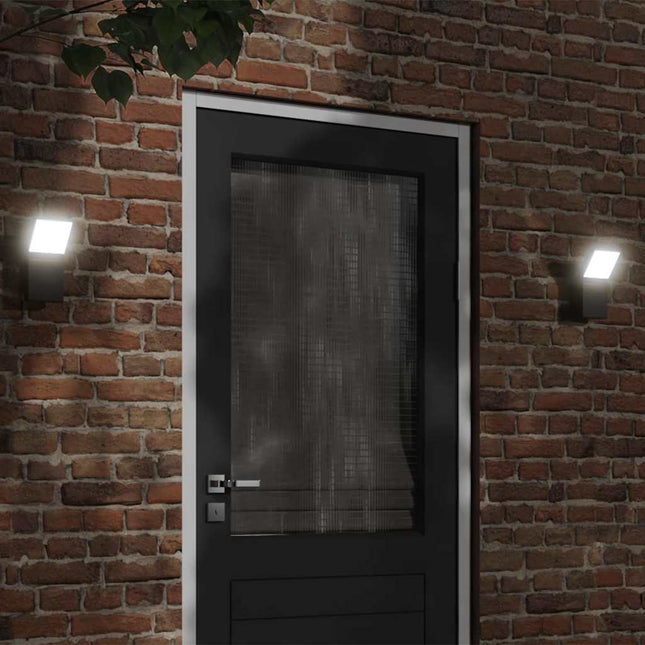 udendørs LED-væglampe trykstøbt aluminium sort