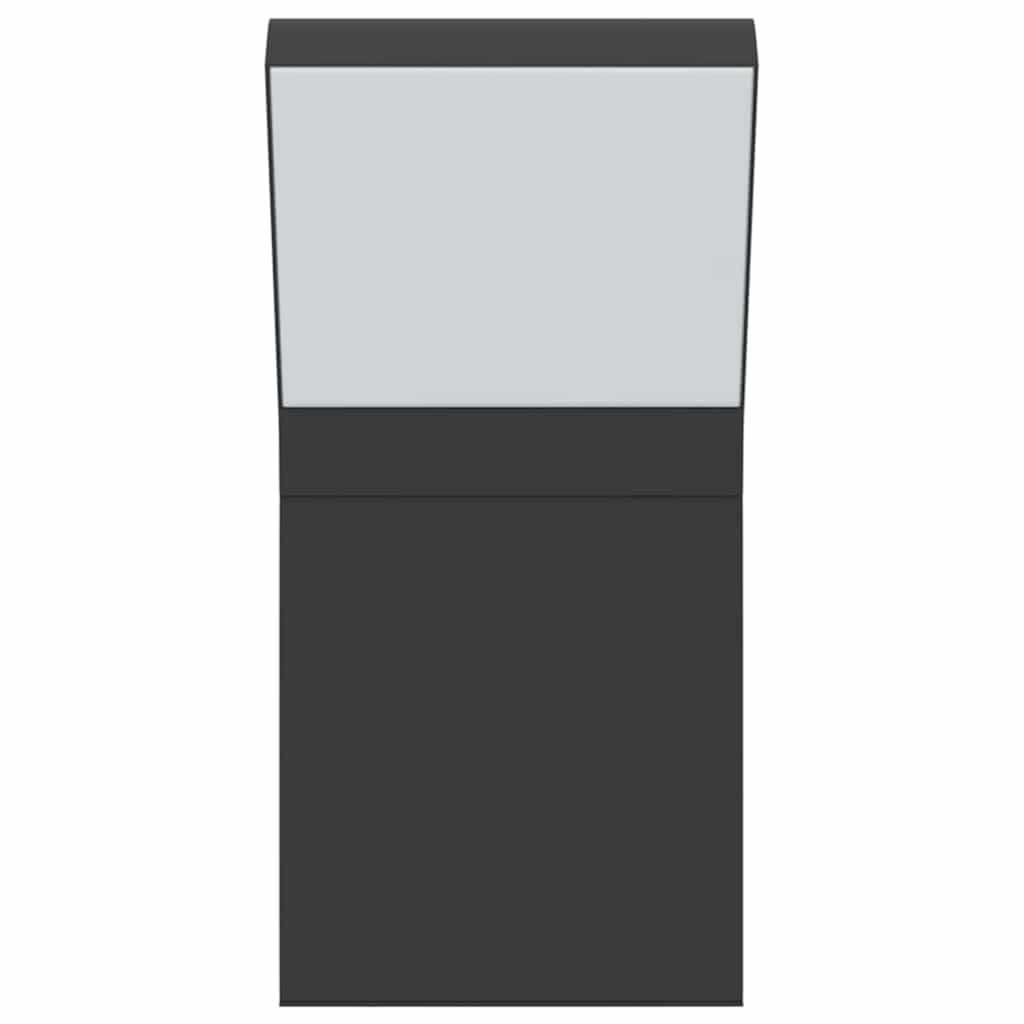 udendørs LED-væglamper 2 stk. trykstøbt aluminium sort