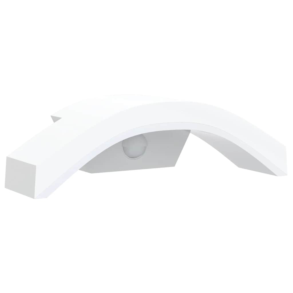 udendørs LED-væglamper 2 stk. sensorer trykstøbt aluminium hvid