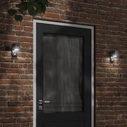 udendørs væglampe med sensor trykstøbt aluminium sort