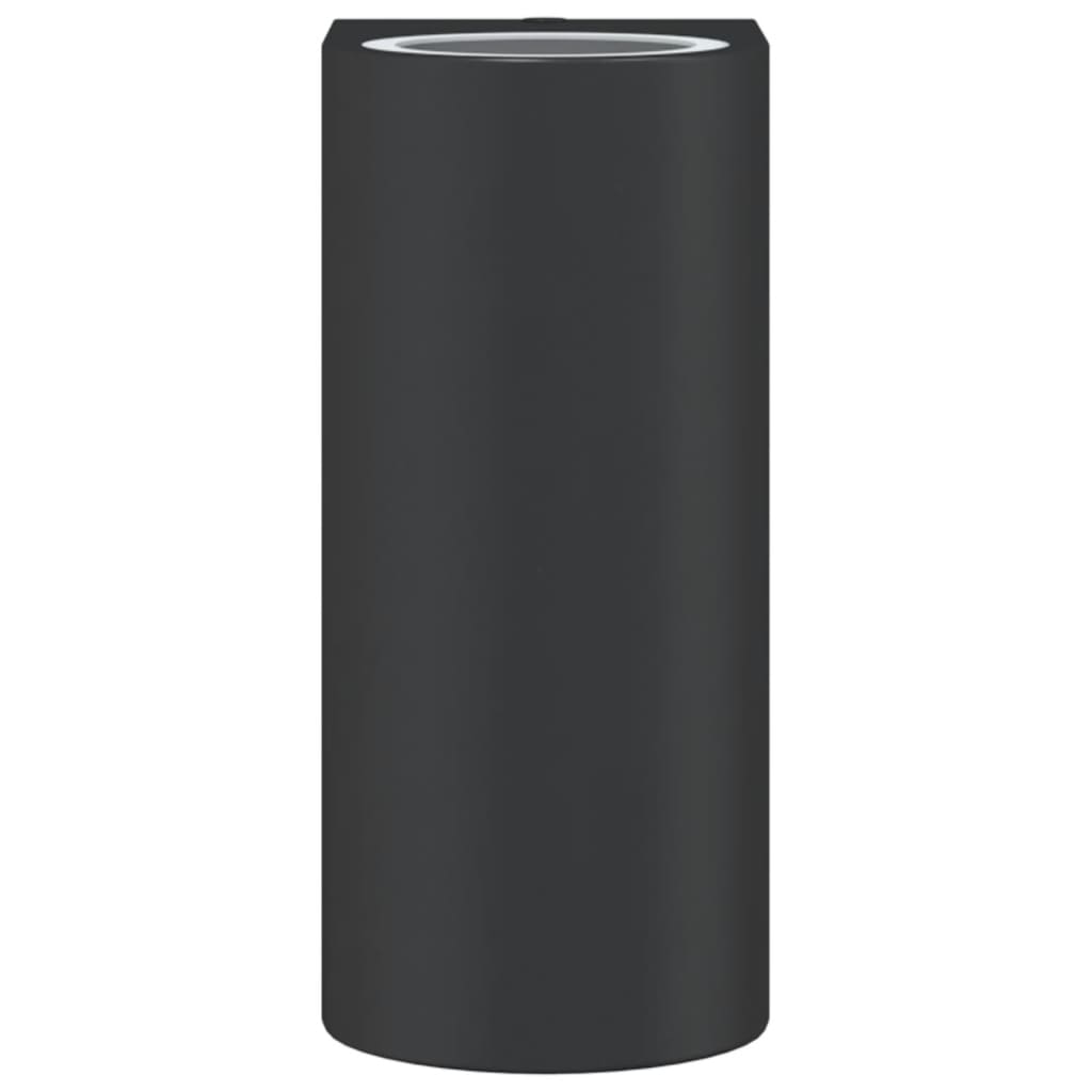 udendørs væglamper 2 stk. trykstøbt aluminium sort