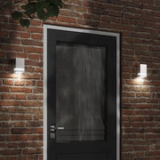 udendørs væglampe rustfrit stål sølvfarvet