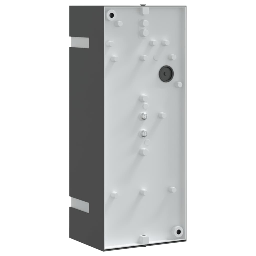 udendørs væglamper 2 stk. rustfrit stål sort