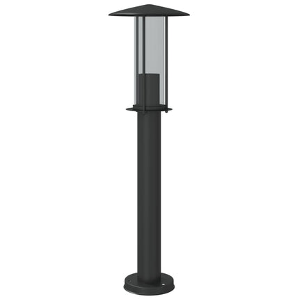 udendørs standerlampe 60 cm rustfrit stål sort