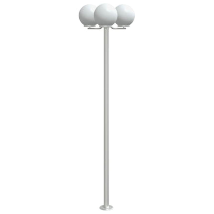 udendørs standerlamper 2 stk. 215 cm rustfrit stål sølvfarvet