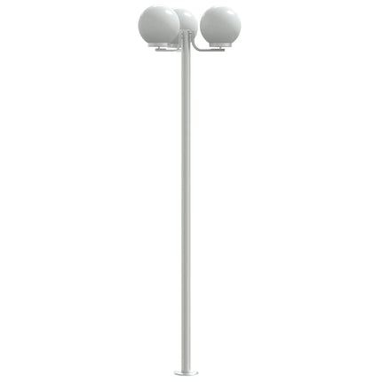 udendørs standerlamper 2 stk. 215 cm rustfrit stål sølvfarvet