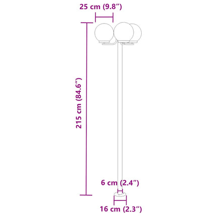 udendørs standerlamper 2 stk. 215 cm rustfrit stål sølvfarvet