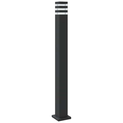 udendørs standerlamper 3 stk. med sensor 110 cm aluminium sort