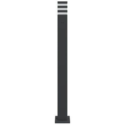 udendørs standerlamper 3 stk. stikkontakt 110 cm aluminium sort