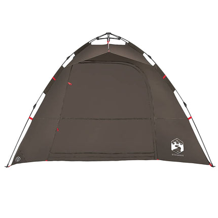 4-personers fisketelt quick release brun