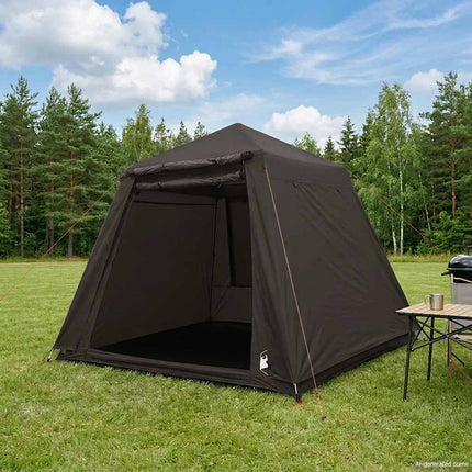 4-personers fisketelt quick release brun