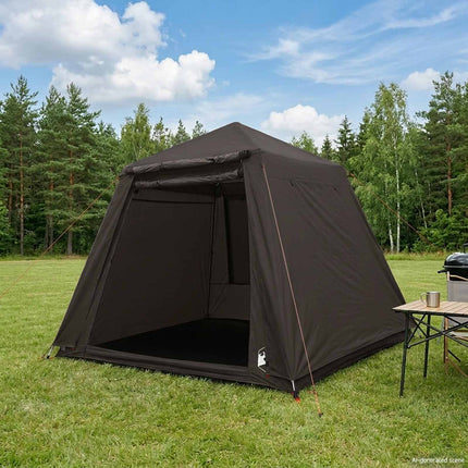 4-personers fisketelt quick release brun