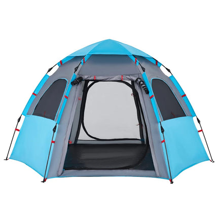 4-personers campingtelt quick-release blå
