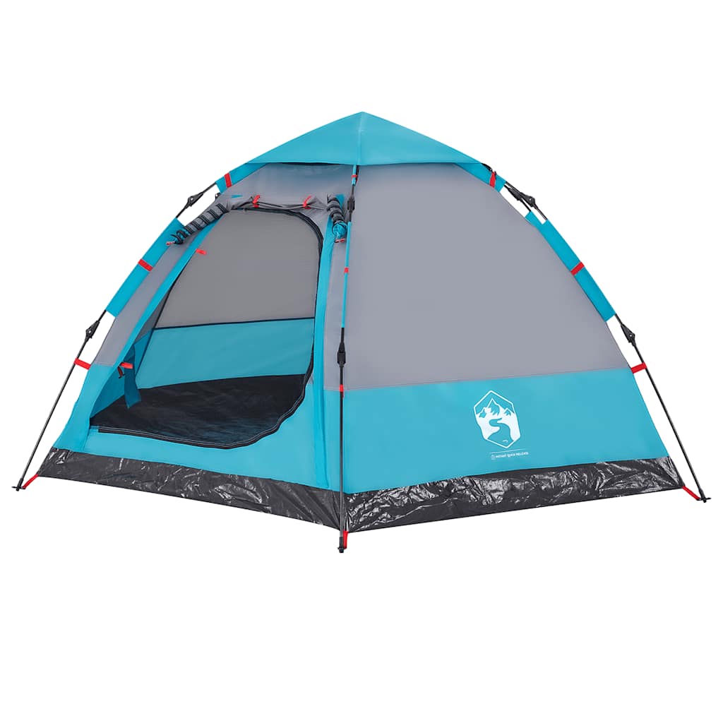 4-personers campingtelt quick-release blå