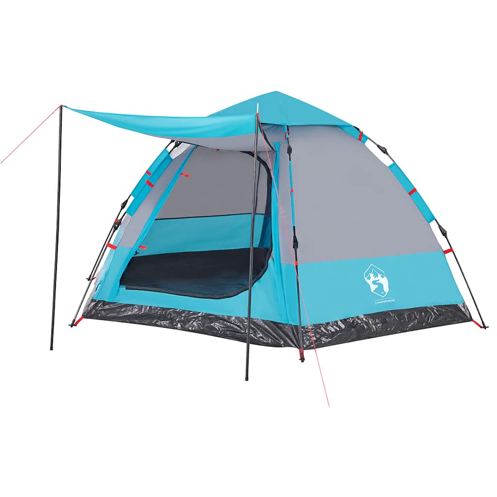 4-personers campingtelt quick-release blå