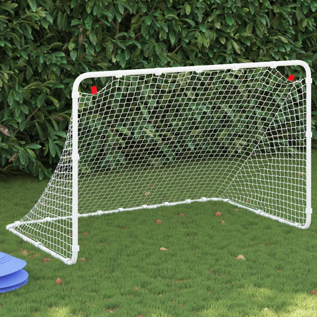 Fodboldmål Hvid 122x81x81 Cm Stål - Vidaxl