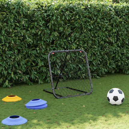 rebounder 84x73x60-80 cm justerbart stål sort