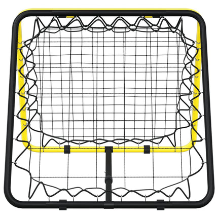 dobbeltsidet rebounder stål justerbart gul og sort