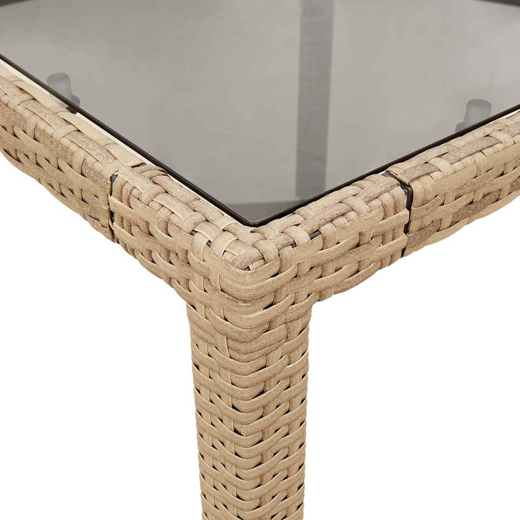 spisebordssæt til haven 9 dele med hynder polyrattan og glas