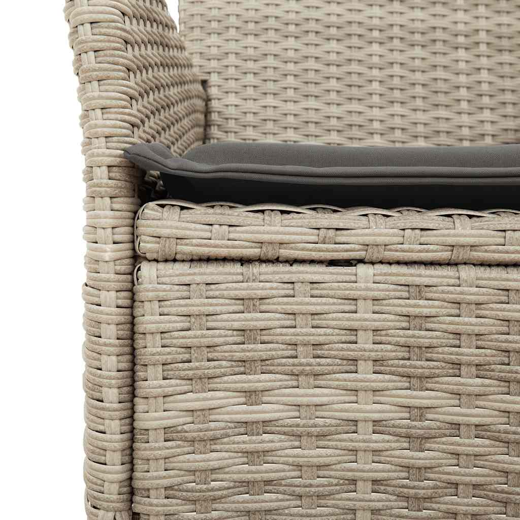 spisebordssæt til haven 5 dele med hynder polyrattan og glas