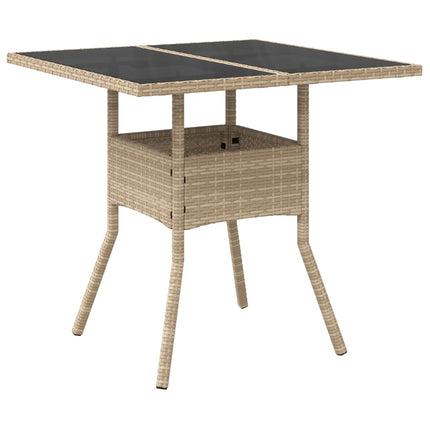 spisebordssæt til haven 5 dele med hynder polyrattan og glas