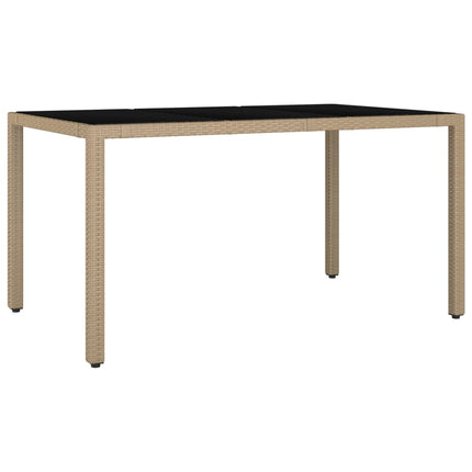 spisebordssæt til haven 5 dele med hynder polyrattan beige