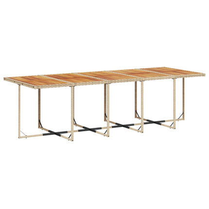 spisebordssæt til haven 11 dele med hynder polyrattan beige