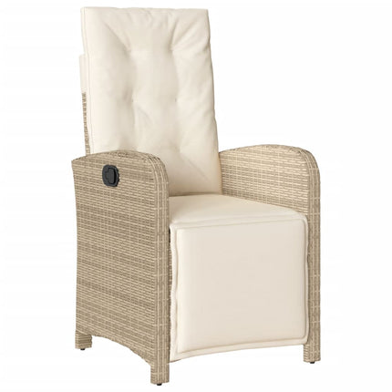 spisebordssæt til haven 4 dele med hynder polyrattan beige